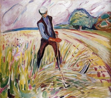 le haymaker 1916 Edvard Munch Peinture à l'huile